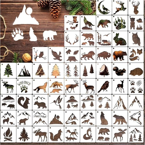 Waldtier schablonen set - waldtier,