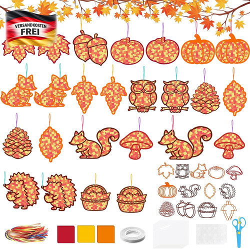 Fensterbilder herbst basteln - fensterbilder,